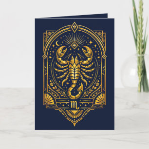 Erstelle Dein eigenes elegantes Art Deco Skorpion- Feiertagskarte