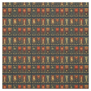 Erstelle Dein eigenes elegantes Rot Gold Blau Taro Stoff