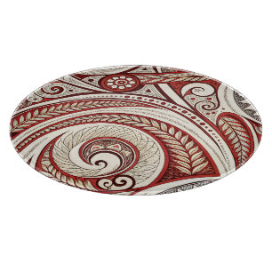 Erstelle Dein eigenes elegantes rotes Gold festlic Schneidebrett