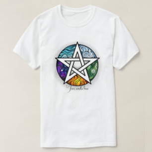 Erstelle Dein eigenes elementares Pentakel T-Shirt