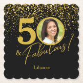 Erstelle Dein eigenes fantastisches Geburtstagsfot Untersetzer (Vorderseite)