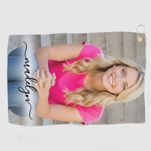 Erstelle Dein eigenes Foto Golfhandtuch (Horizontal)