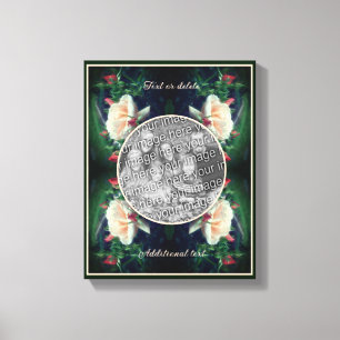 Erstelle Dein eigenes Foto Pfirsich-Rose und Knosp Leinwanddruck