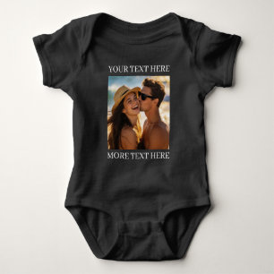 Erstelle Dein eigenes Foto und Text Baby Strampler