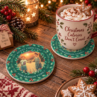 Erstelle dein eigenes Frohe Weihnachten Foto Weihn Getränkeuntersetzer