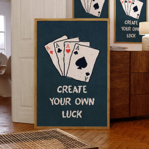 Erstelle Dein Eigenes Glück Motivationsposter Poster