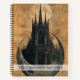 Erstelle Dein eigenes gotisches Mondschloss Lunar Notizblock