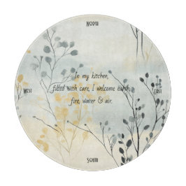 Erstelle Dein eigenes Grau Blau Gelb Florales Mini Schneidebrett