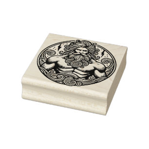 Erstelle Dein eigenes griechisches Gott Zeus Himme Gummistempel