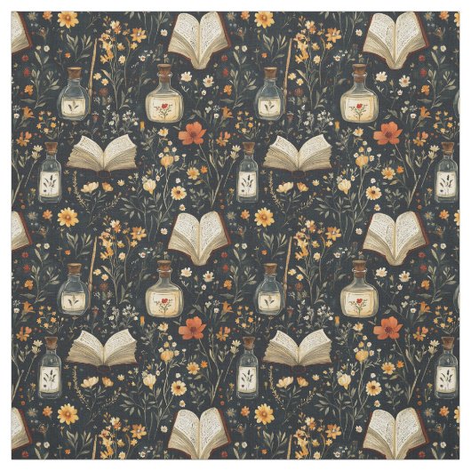 Erstelle Dein eigenes Hexen-Wildblumen-Grimorium Stoff (Muster)