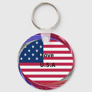 Erstelle dein eigenes I LOVE USA Schlüsselanhänger