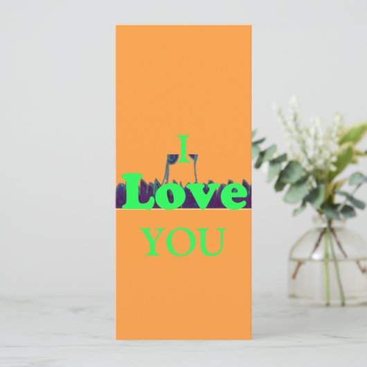 Erstelle dein eigenes Ich liebe Dich (Stehend Vorderseite)
