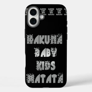 Erstelle Dein eigenes Jet Black Baby Kids Hakuna M iPhone 16 Plus Hülle