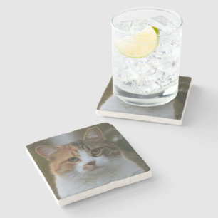 Erstelle Dein eigenes Katzenfoto nach Maß Steinuntersetzer
