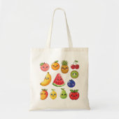 Erstelle Dein Eigenes Kawaii-Fruchtmuster  Tragetasche (Vorne)