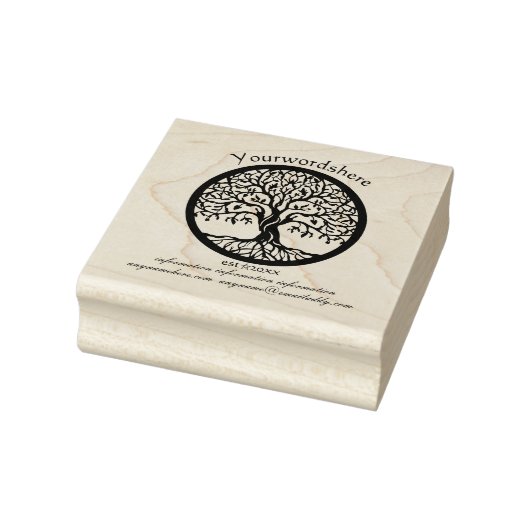 Erstelle dein eigenes Lebensbaum-Emblem Gummistempel (Stempel)