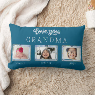 Erstelle Dein Eigenes Liebst Du Oma 3 Foto Cute  Lendenkissen