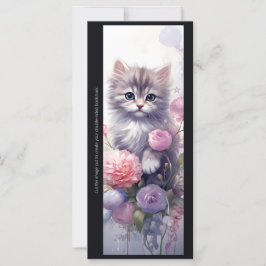 Erstelle Dein eigenes lila Kitten-Blumen-Lesezeich