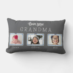 Erstelle Dein eigenes Love You Oma 3 Foto Cute  Lendenkissen