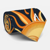 Erstelle Dein eigenes Midnight Blue & Gold Celesti Krawatte (Gerollt)