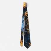 Erstelle Dein eigenes Midnight Blue & Gold Celesti Krawatte (Rückseite)