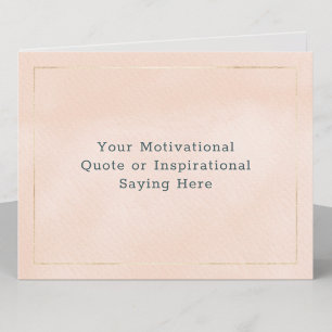 Erstelle Dein Eigenes Motivationszitat Blush Rosa  Feiertagskarte