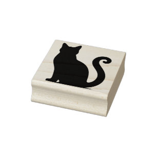 Erstelle Dein eigenes mystisches schwarzes Katzenb Gummistempel