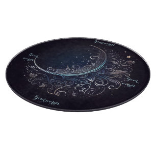 Erstelle Dein eigenes mystisches silbernes Mondalt Schneidebrett