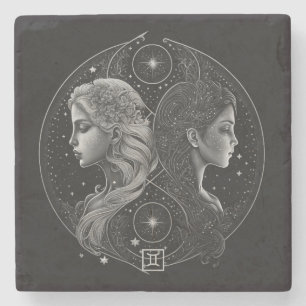 Erstelle dein eigenes mystisches Zwillingspaar Steinuntersetzer