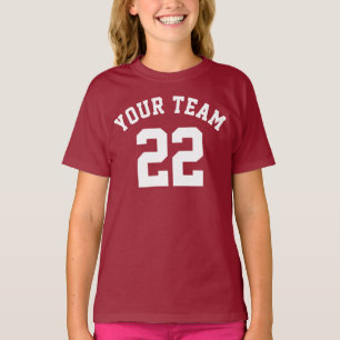Erstelle Dein Eigenes Namen Nummer Sport Jersey Ki T-Shirt
