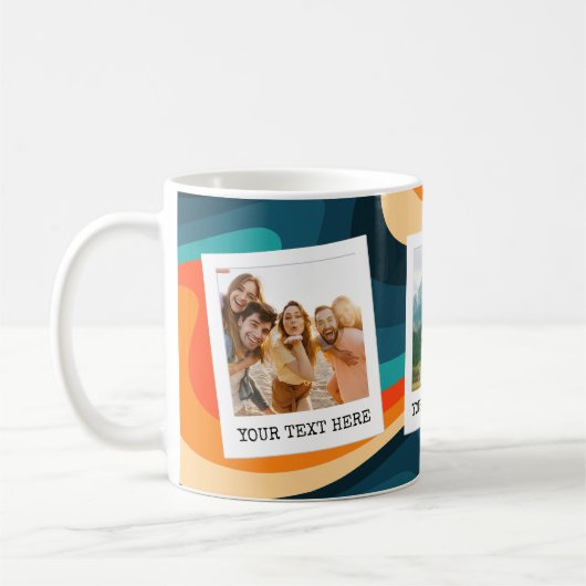 Erstelle Dein eigenes Retro-3-Foto Kaffeetasse (Links)