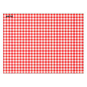 Erstelle Dein eigenes rotes Gingham Tischdecke (Vorderseite (Horizontal))