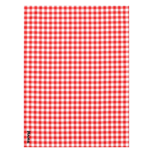 Erstelle Dein eigenes rotes Gingham Tischdecke (Vorderseite)