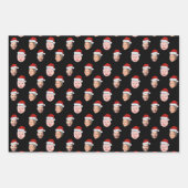 Erstelle Dein eigenes Santa-Hut-Gesicht 3 Foto Wei Geschenkpapier Set (Vorderseite)