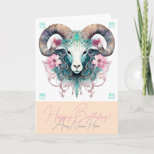 Erstelle Dein eigenes schönes Aries-Sternzeichen Feiertagskarte