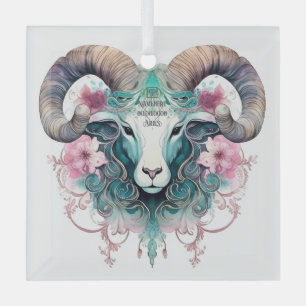 Erstelle Dein eigenes schönes Aries-Sternzeichen Ornament Aus Glas