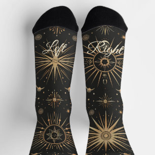 Erstelle Dein eigenes Schwarz & Gold Celestial Mag Socken