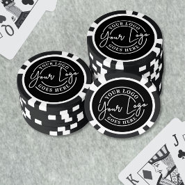 Erstelle Dein eigenes schwarzes Logo Pokerchips