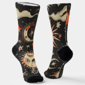 Erstelle dein eigenes schwarzes orangefarbenes Him Socken (Gewinkelt)