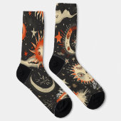 Erstelle dein eigenes schwarzes orangefarbenes Him Socken (Rechts)