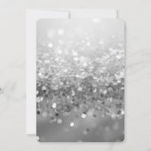 Erstelle Dein eigenes silbernes Glitter Einladung (Rückseite)