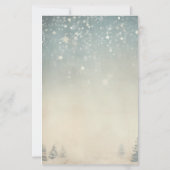 Erstelle Dein eigenes silbernes himmlisches Winter Briefpapier (Rückseite)