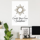Erstelle Dein Eigenes Sonnenschein Boho Sonnenpost Poster (Heimbüro)