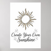 Erstelle Dein Eigenes Sonnenschein Boho Sonnenpost Poster (Vorne)