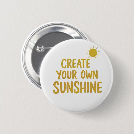 Erstelle dein eigenes Sonnenschein-Zitat auf Button (Vorne & Hinten)