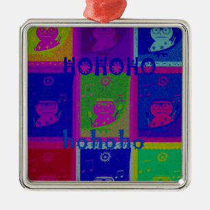 Erstelle Dein eigenes spezielles Santa HoHoHo Pop- Silbernes Ornament