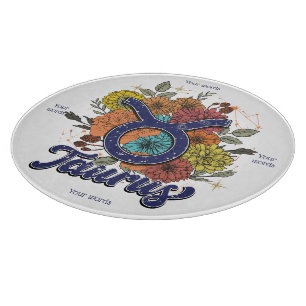 Erstelle Dein eigenes sternenklares Blumen-Stier-A Schneidebrett