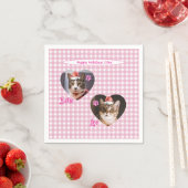 Erstelle Dein eigenes süßes Katzen-2-Foto-Script-F Serviette (Beispiel)