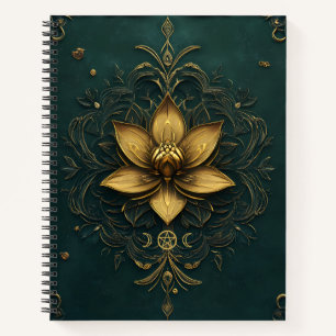 Erstelle Dein eigenes Teal Golden Lotus Notizbuch