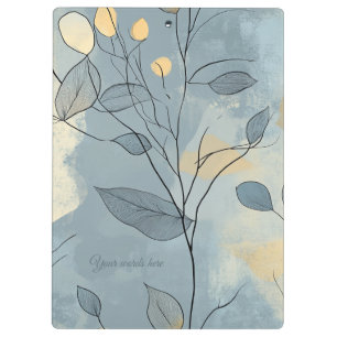 Erstelle Dein eigenes tiefblaues, florales Minimal Klemmbrett